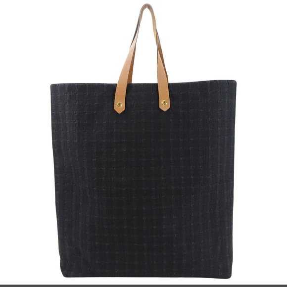 Hermes Handbags - Hermes Amedaba Black Cotton Fabric hand bag